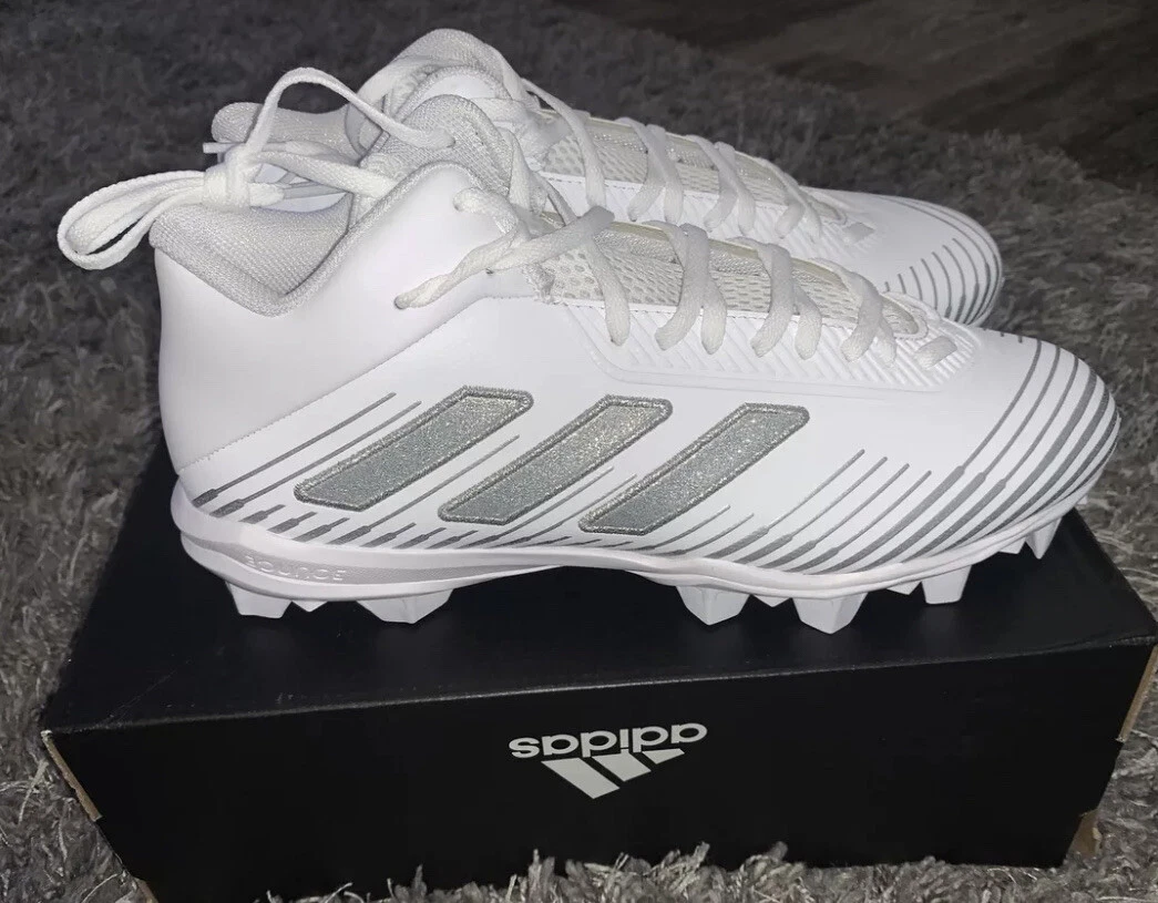 Adidas FREAK NFL FOOTBALL CLEATS Cloud White Silver Mens 13 NEW Fast Shipping