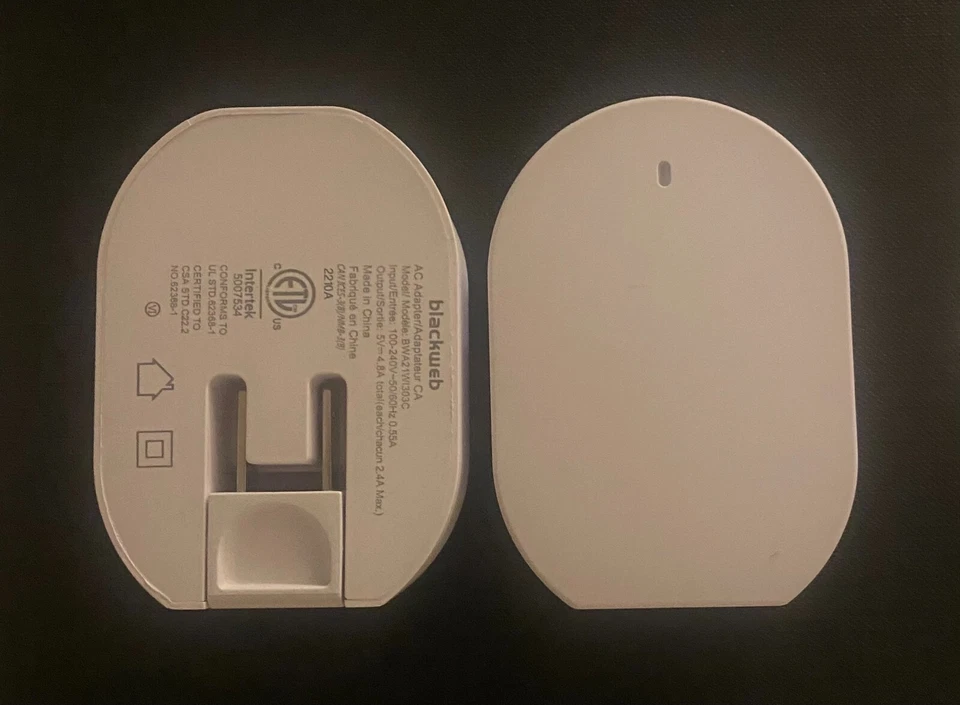 Cargador de Pared USB BackWeb Doble Puerto, Blanco NUEVO... (Vendedor de EE. UU.) Foto 2 de 2