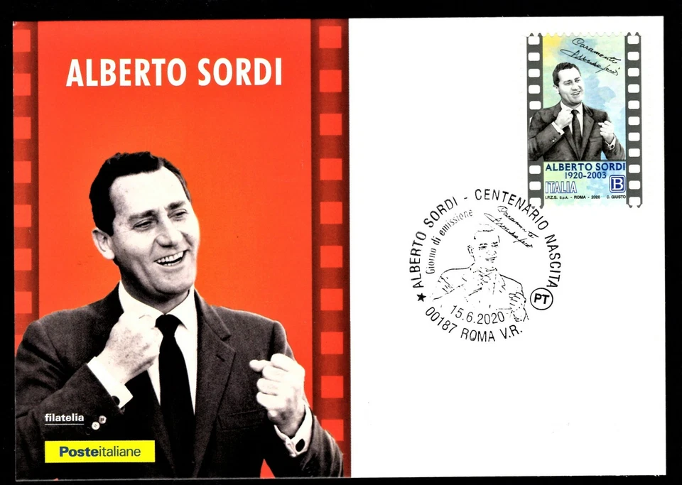 Italia 2020 : Alberto Sordi - Cartolina Ufficiale Poste Italiane