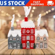 Christmas Theme Incense Burner Village House Cone Diffuser Stress Anxiety Relief