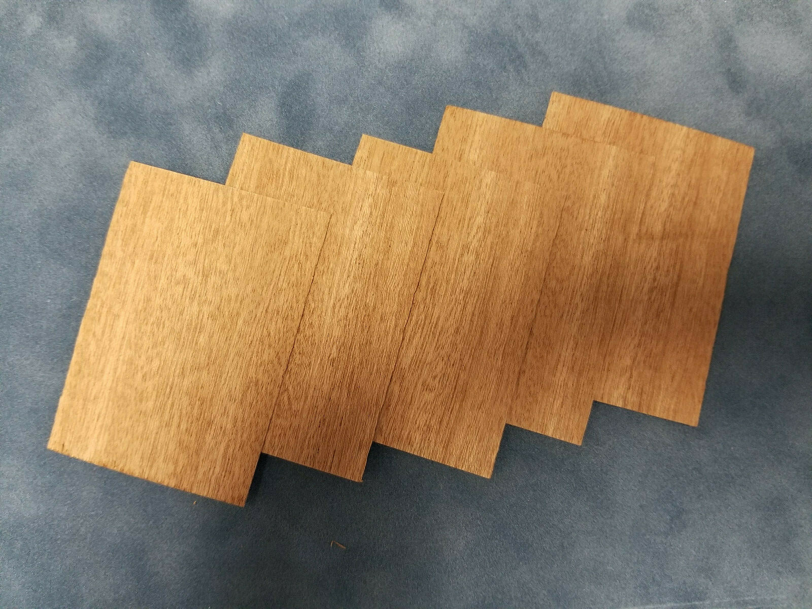 5) MAHOGANY NECK SHIMS FOR ELECTRIC GUITAR NECK POCKET 2 1/4" X 3 1/8