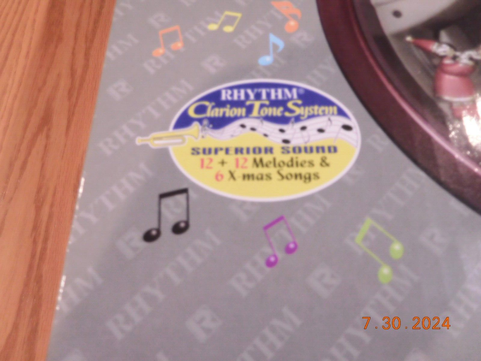 SMALL WORLD RHYTHM MUSICAL WALL CLOCK 30 FOLK, CLASSICAL, CHRISTMAS