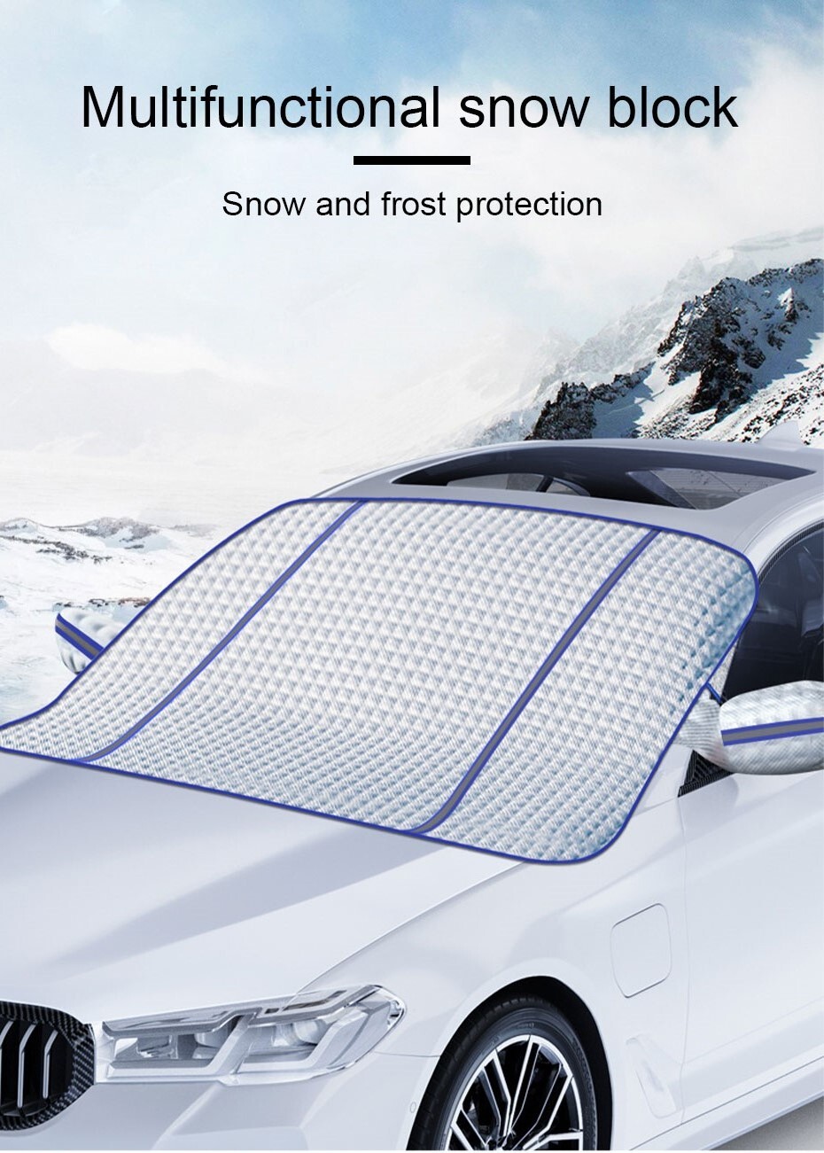 Magnetic Car Windshield Snow Cover Shield Ice Frost Protection For All Weathers