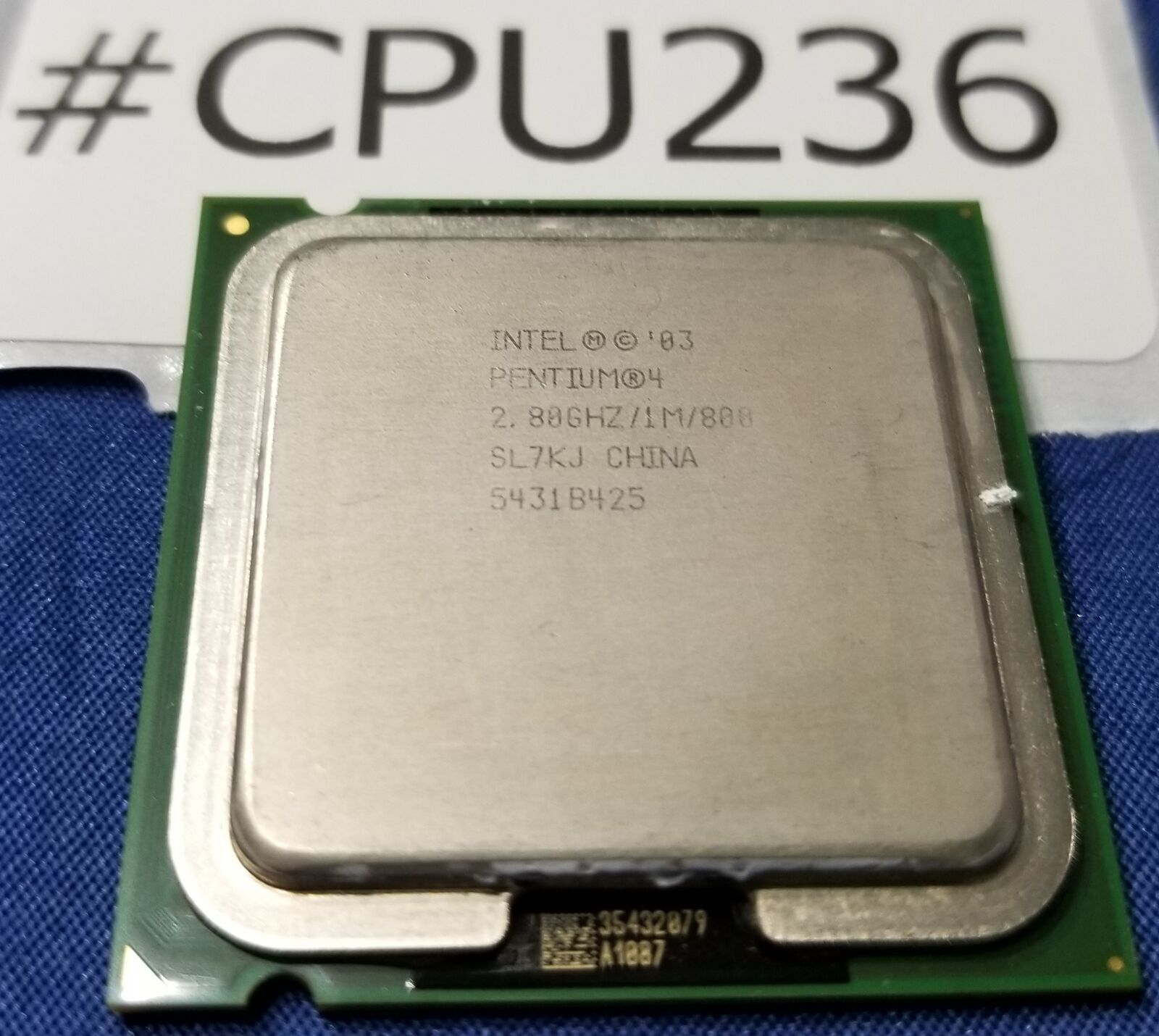 CPU236 - Intel Pentium 4 SL7KJ 1MB Cache 2.80 GHz LGA775 CPU Processor ...