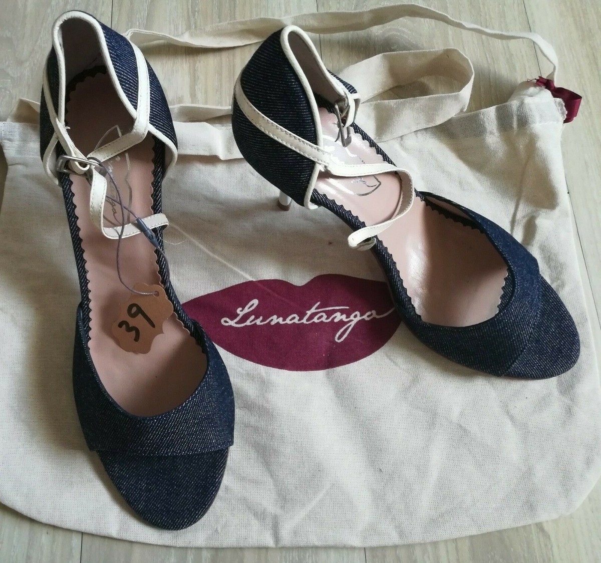 New Lunatango BsAs Argentine Tango Shoes size 39 denim
