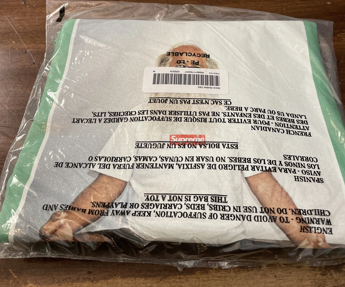 SUPREME RICK RUBIN TEE- GREEN SIZE MEDIUM FW21 WEEK 1 (100% AUTHENTIC) NEW