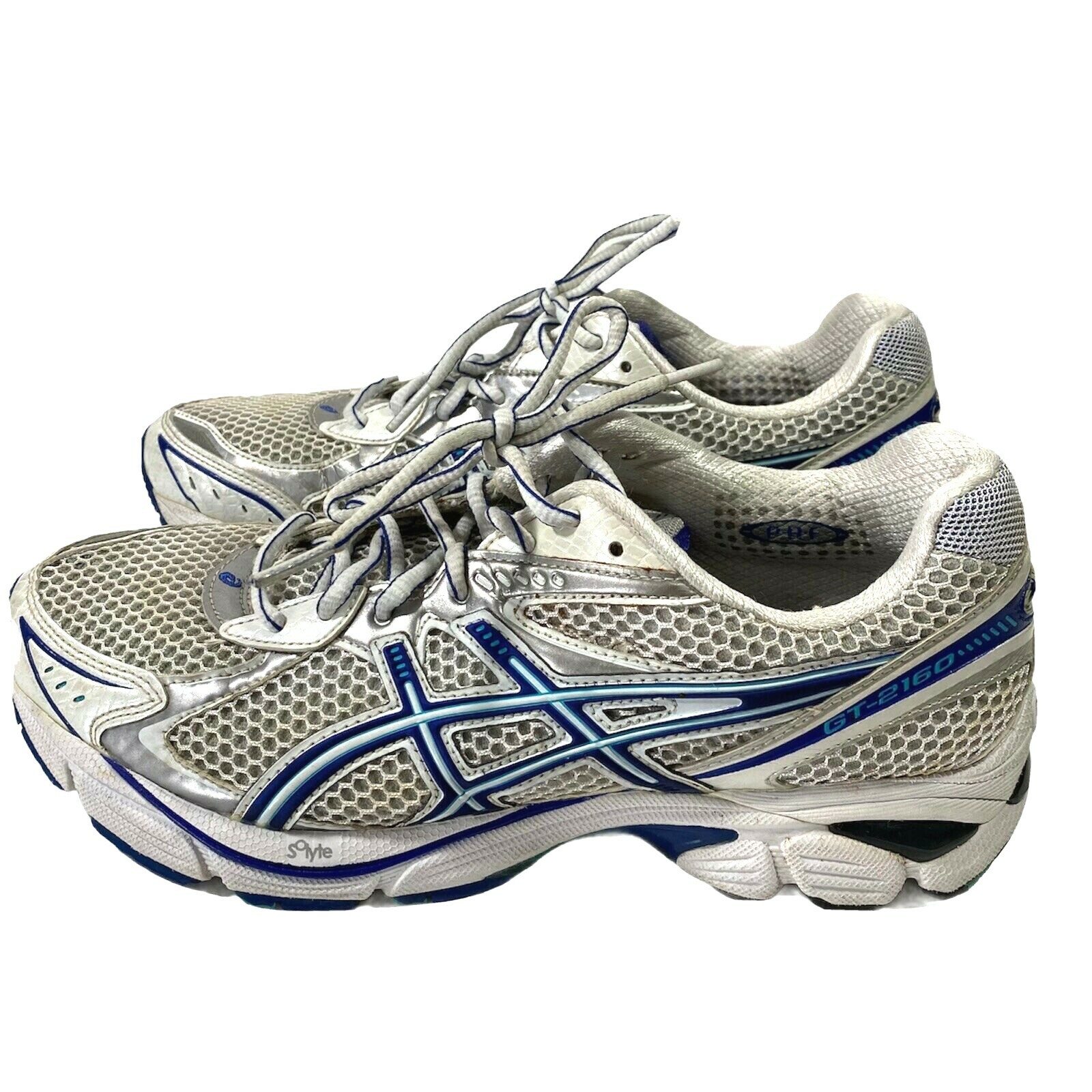 Asics GT Gel Duomax Size 9.5 White/Blue T155N(D) Athletic Running Shoes . | eBay