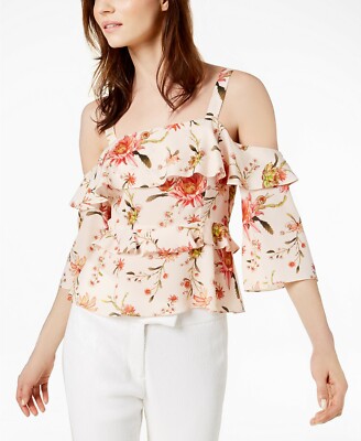 Rachel Zoe Silk Cold-Shoulder Top MSRP $325 Size 0