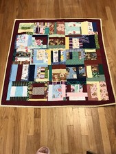 Custom Hand Made Quilt Vintage Warm Lap Quilt Wall Hanging 40X40  