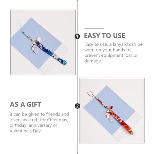2 Pcs Lanière De Téléphone Portable Koi Bracelet Poignet Longe Pour - Zdjęcie 5 z 12