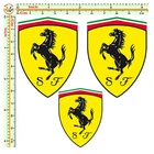 Replica stickers shield Ferrari sticker helmets contoured car motorcycle 3 pcs.