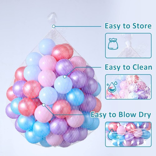 Ball Pit Balls for Kids, Thicken Soft Plastic Crush Proof Balls for Ball Pit,... - Picture 5 of 6