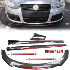 Front Bumper Lip Spoiler Body Kit Carbon Fiber For Volkswagen Jetta Extension