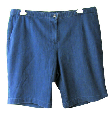 NWOT Womens Linea by Louis Dell'Olio Regular Denim Bermuda Short - Indigo - 22W
