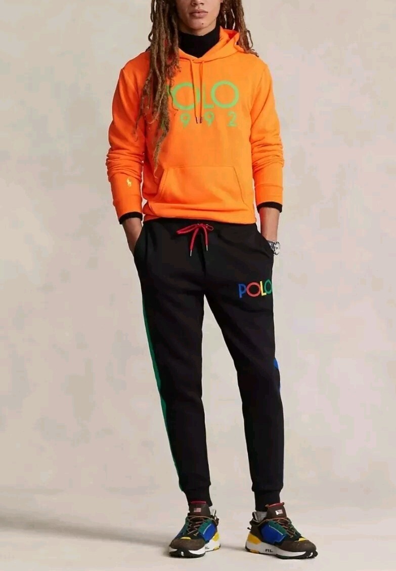 ラルフローレン 90s raglan sweatshirt L orange Polo Ralph Lauren Orange POLO 1992 Retro Logo Fleece Hoodie