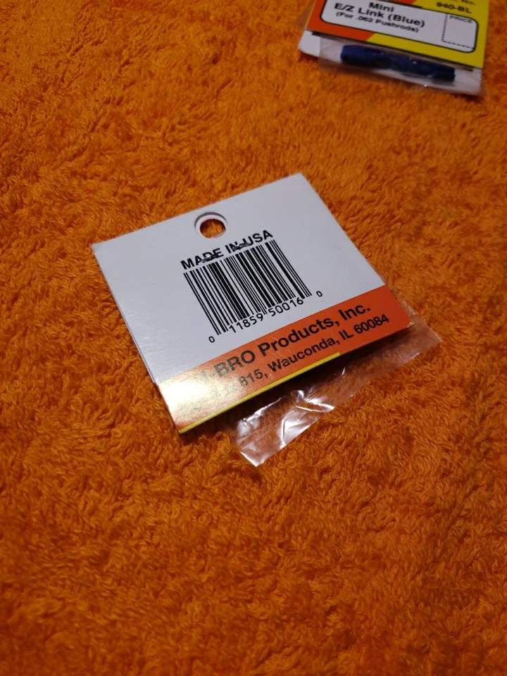 Du-Bro - Mini E/Z Link Blue For .062 Pushrods - New - Part 940-BL - JT25 - Image 4 of 4