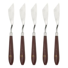 5pcs Painting Palette Knife 2.83 x 0.91 Inch Stainless Steel with Plastic Handle