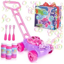 Bubble Lawn Mower for Toddlers 1-3, Bubble Machine for 1-Year-Old Girl Gifts,