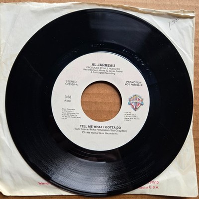 AL JARREAU Tell Me What I Gotta Do DJ PROMO 45 7'' R&B SOUL Record Vinyl