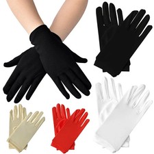 Woman Gloves for Summer Satin Sunscreen Female Thin Solid Color Ceremonial Perf