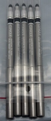 5 Clinique Quickliner For Eyes EyeLiner WITH Smudger ~07 Really Black~ Full Size