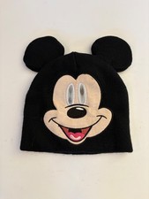 Disney Mickey Mouse Toddler One Size Hat Cap Winter Cap Beanie Black Moving Eyes