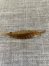 70s Vintage 1975 Gold leaf hair clip