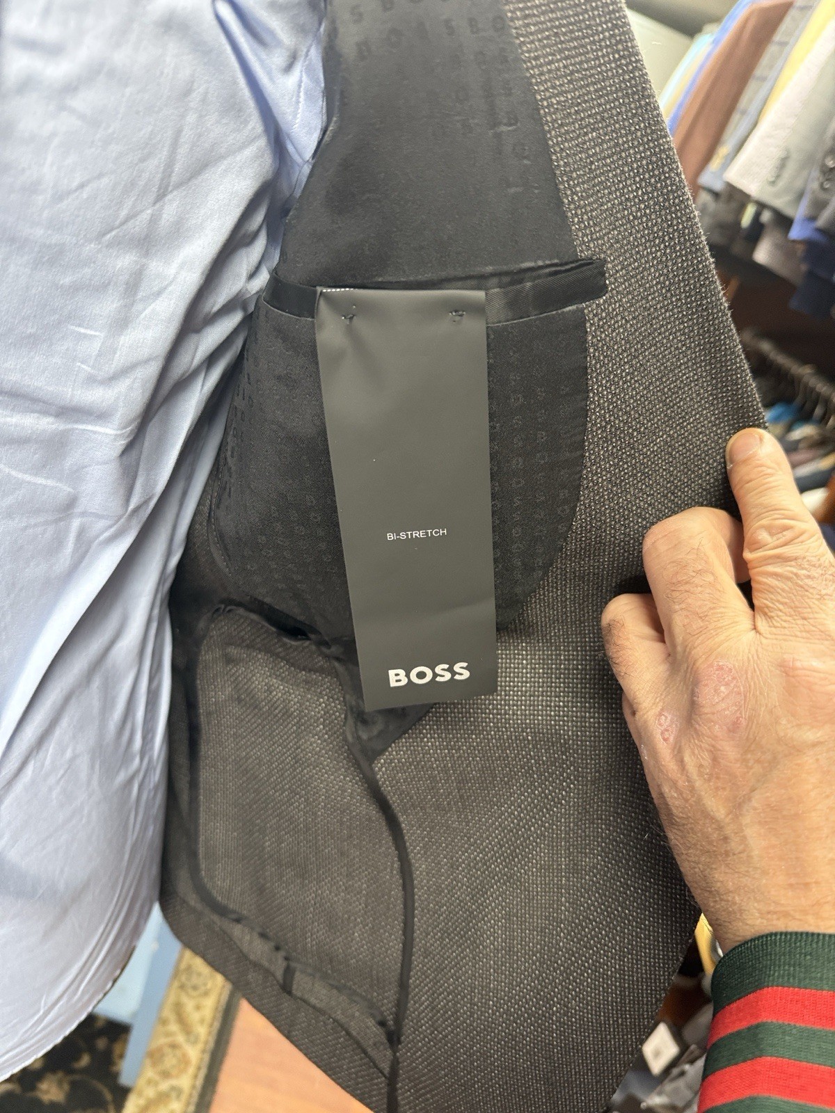 Hugo Boss Men's Henry181S Slim Fit Wool Blue Sport Coat Jacket Sz 36S thumbnail 10