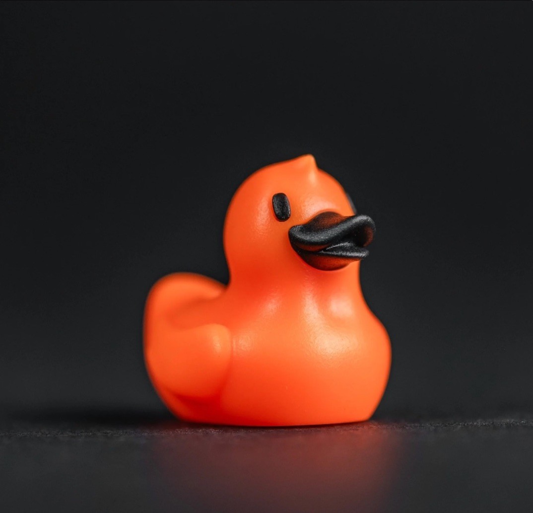 Urban EDC Lucky Duck - Pumpkin Orange Lanyard Bead USA MADE Polymer Resin