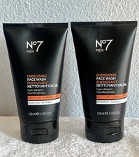 2X No7 Men Energizing Face Wash Sensitive Skin-150ml/5 oz-Sealed Under Cap-New