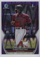 2023 Bowman Chrome Prospects Purple RayWave Refractor 141/250 Ruben Santana 0m4q