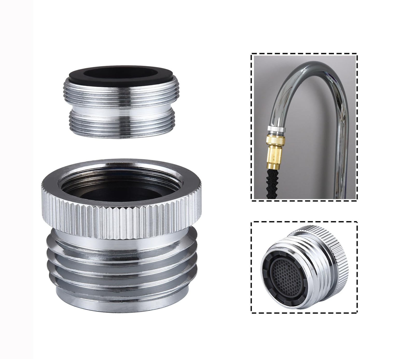 Sink Faucet to Garden Hose Adapter,Faucet Adapter to Garden Hose for Kitchen and