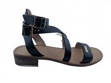 Les Tropeziennes HOCEAN sandali neri in pelle donna UK 4 EU 37 nuovi imballati