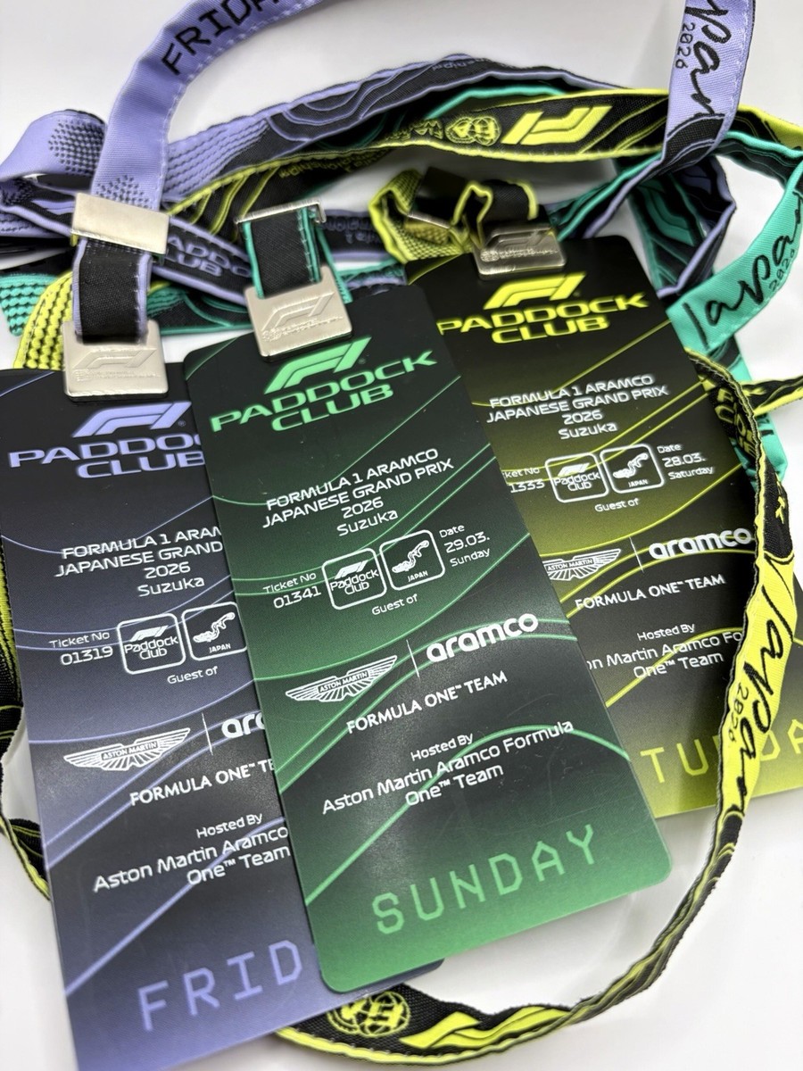 F1 PADDOCK CLUB WEEKEND PASSES JAPAN GP 2026 ASTON MARTIN F1 TEAM