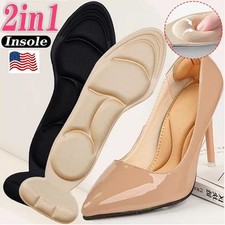 2 Shoe Heel Insoles with Heel Grips Sponge Shoes Pads Heel Cushions Loose Shoes