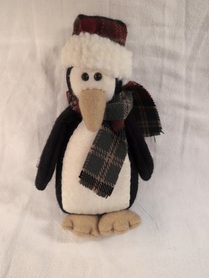 Artisan Flair Penguin Plush Stuffed Animal Christmas Miss Elles Collection NWT