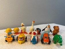 Lot of 12 Random Wind Up Plastic Toys; Variety of Animals, Planes, Train, Truck