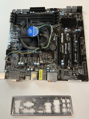 ASRock H77 PRO4-M i5-3570 LGA1155 DDR3 Motherboard Tested I/O Shield No Ram