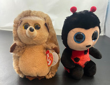 TySilk Beanie Boos IZZY the Ladybug 6" Ty Beanie Classics IDA Hedgehog Toy 7"