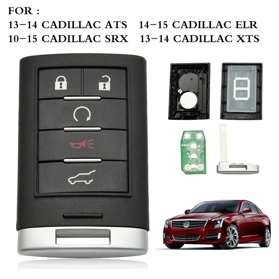 2 for Cadillac 2010-2015 SRX 2013 2014 ATS XTS Keyless Entry Remote Key Fob - Image 3 of 4
