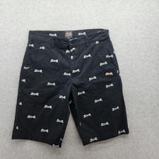 Pantalones Cortos Le Tigre Para Hombres Pequeños Negros Estampado de Tigre Chino Frente Plano Informal Ropa de Verano