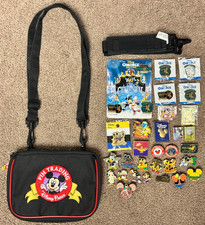 Disney TDR Assorted Pin Lot Of 32 W/ Mini Trading Bag Mickey Donald Pluto On Ice