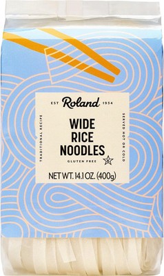 Roland Foods Wide Rice Noodles 14.1 Ounce Bag Pack of 1