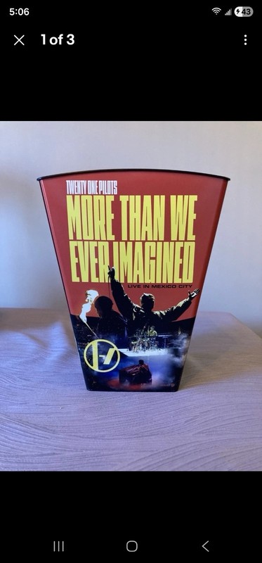 Twenty One Pilots More Than We Ever Imagined Popcorn Bucket Limited Release Rare