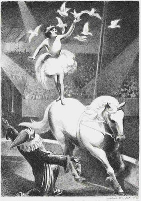 Mabel Dwight : Circus : Performer on a Horse 1934 Art Print   11x17''