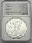 2025 (P) $1 American Silver Eagle w/ Eagle Privy Mark First Releases NGC MS69
