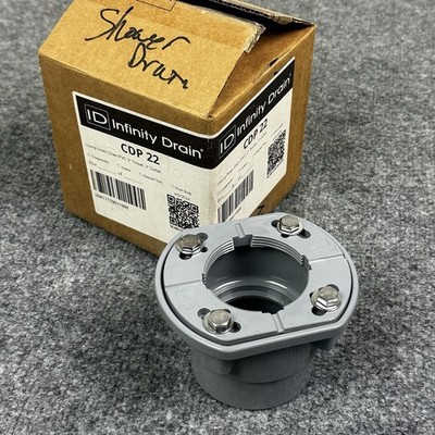 Infinity Drain CDP 22 Compact Clamp Down PVC 2in Throat 2in Outlet Shower Drain