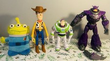 Disney Toy Story Figure Plush Bundle: Buzz, Woody, Zurg, Alien. Superb Condition