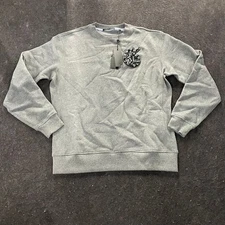 GREYSON Old English G Chenille Aspen Crewneck Men's Size S Smoke 