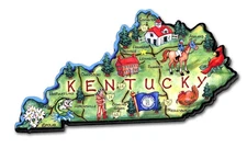 Kentucky Artwood State Magnet Souvenir by Classic Magnets